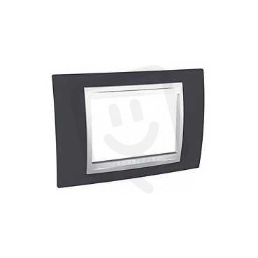 Unica Allegro Krycí rámeček trojmodulový, Slate/Polar SCHNEIDER MGU6.103.877