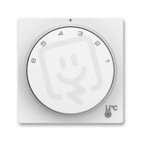 ABB Zoni Kryt termostatu prostorového s otočným ovládáním matná bílá