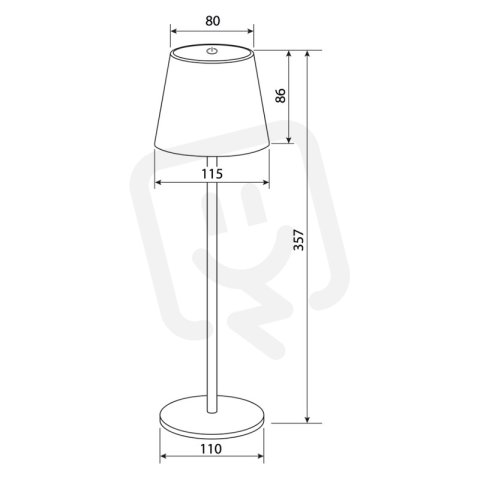 Stolní lampička Cleopatra 3W, 200lm, 3000K černá MCLED ML-431.001.12.1