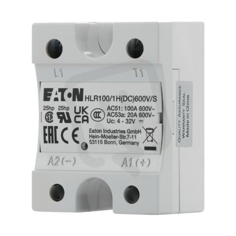 HLR100/1H(DC)600V/S Polovodičové relé 1-pól Un=600V AC Io=100A 4-32V DC I2t
