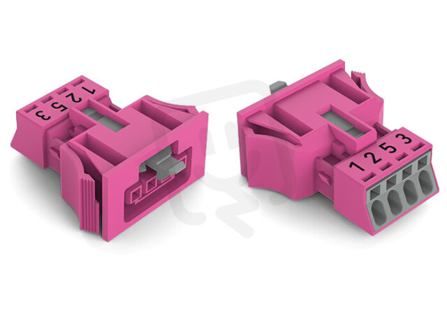 Zdířka 4pól. Kód. B Růžová WAGO 890-284/081-000