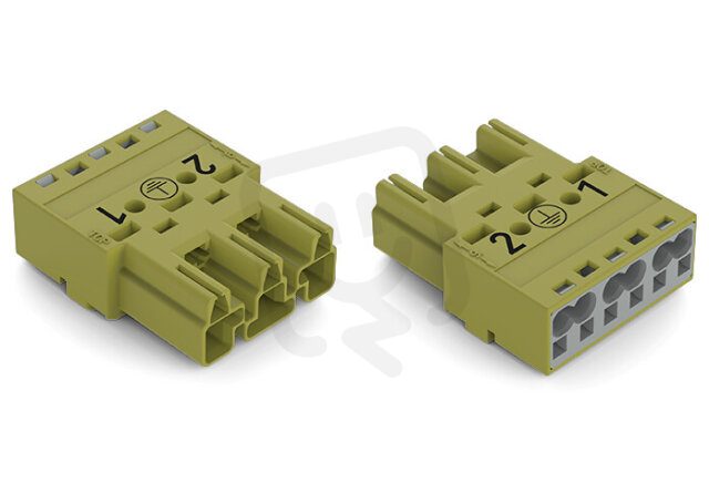 Zástrčka 3pól. Kód. B světle zelená WAGO 770-273/073-000