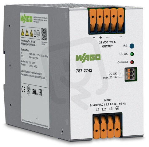 Napájecí zdroj Eco 3fáz. WAGO 787-2742