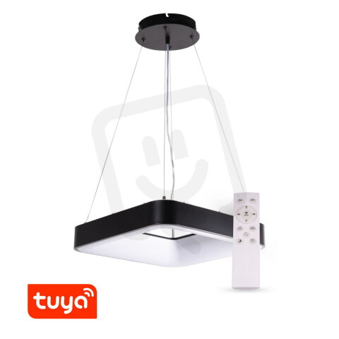 ZULU HZT60-B černé hranaté závěsné TUYA+RF CCT LED svítidlo T-LED 105576
