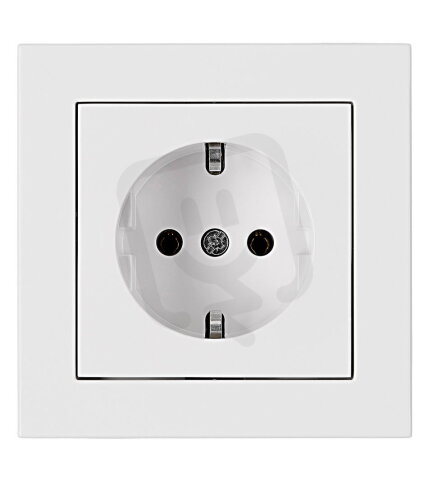 Set zásuvky SCHUKO, šroubové svorky, bílá SCHRACK EV106102B-