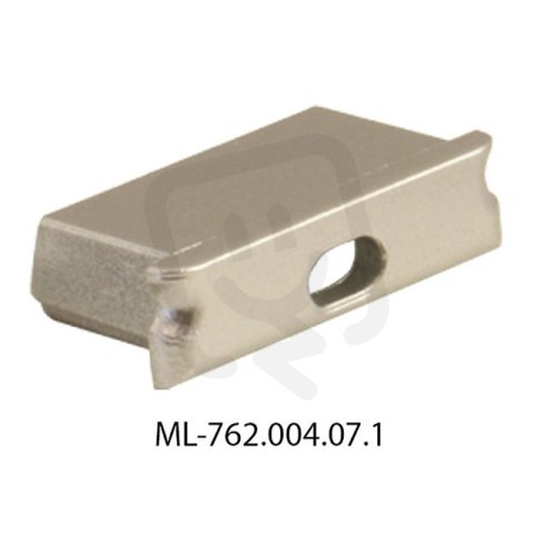 Koncovka s otvorem pro PZ, stříbrná barva, 1 ks MCLED ML-762.004.07.1