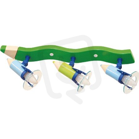 Stropní bodové svítidlo Tužka 3 zelená 3x25W IP20 E14 COMPOLUX 0720507/05