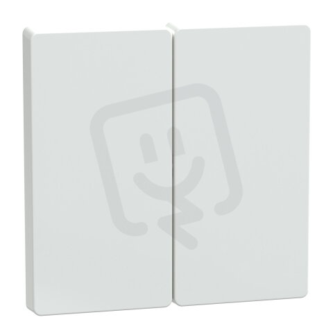 Dvojitá klapka, Merten System D, lotus white, termoplast lesklý MEG3400-6035