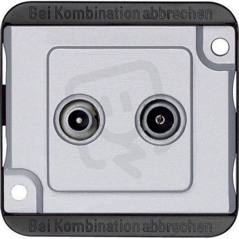 TV/SAT zásuvka, Merten Antivandal, matně stříbrná SCHNEIDER 299460