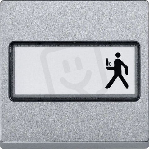 Klapka, Merten System M, s popisovým polem, aluminium, termoplast matný 433360