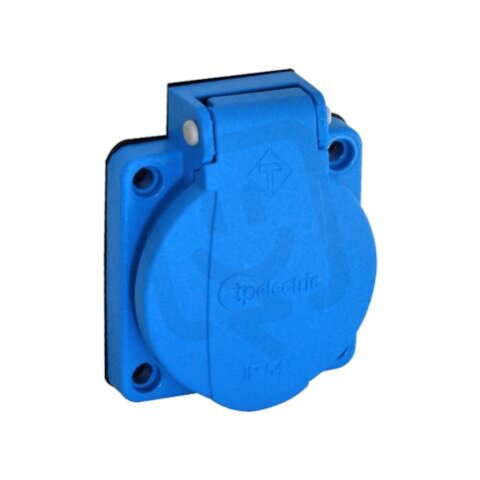 Vestavná zásuvka 1x16A/IP54, 230 V, modrá, QuickCon. TP ELECTRIC 16-VZ-Q