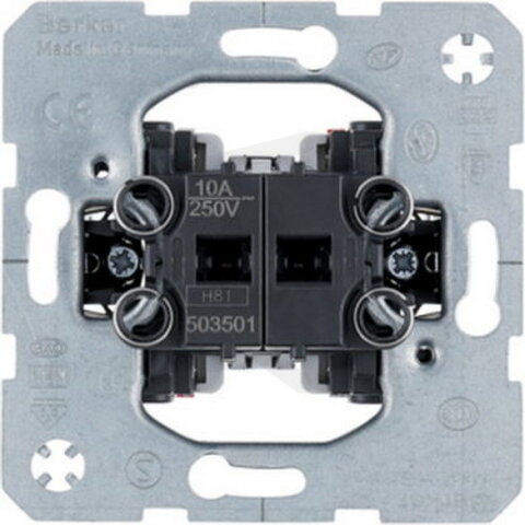 Kolébkové tlačítko řaz. 1/0 + 0/1 10A 250V modul přístroje HAGER WDE503501