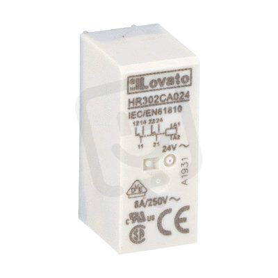 Lovato HR302CA024 Miniaturní relé 2 zap/vyp 10A 24VAC