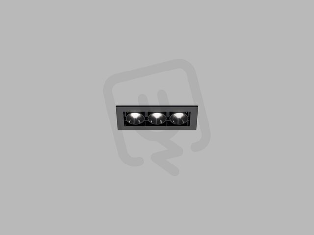 Zápustné svítidlo RIVA MINI 3, B 6W 3000K/3500K/4000K UGR černá LED2 2560153