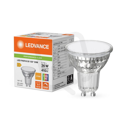 Světelný zdroj LED PAR16 DIM P 3.7W 927 GU10 LEDVANCE 4099854786389