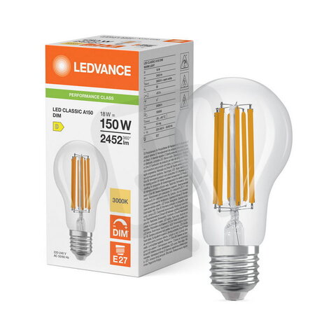 Světelný zdroj LED CLASSIC A DIM P 18W 830 Clear E27 LEDVANCE 4099854777639