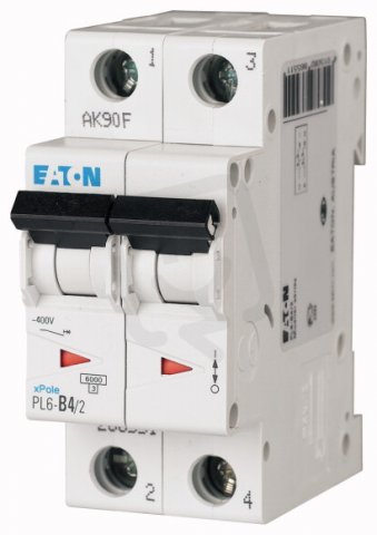Jistič PL6-C4/2 char C, 2-pólový, 6kA, 4A EATON 286563