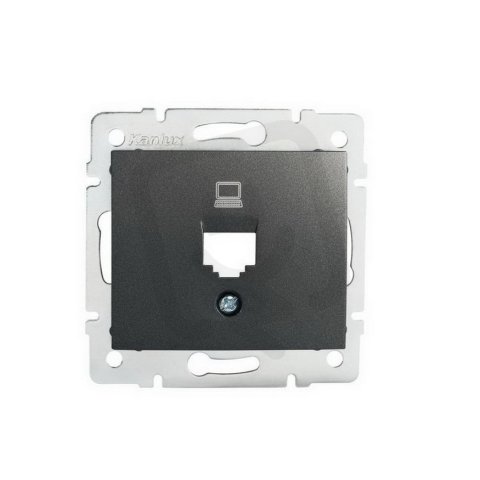 Adaptér datové zásuvky DOMO 1xRJ45 grafit 25923 Kanlux