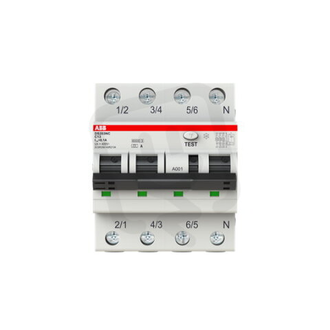 DS203NC-C13/A100 kombinace jistič/chránič 3P+N 13A 100mA C A ABB 2CSR256140R2134