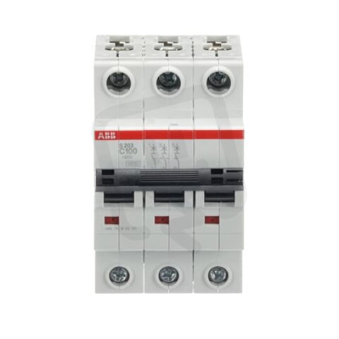 S203-C100 3 fázový jistič 100A char. C 6kA ABB 2CDS253001R0824