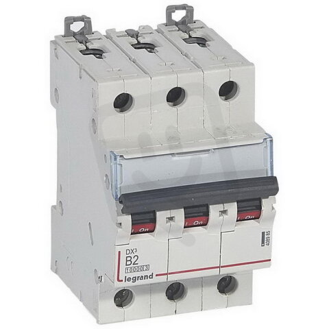 DX3 JISTIČ, 3 PÓLOVÝ, CHAR. B,2A 10000A/16KA LEGRAND 408985