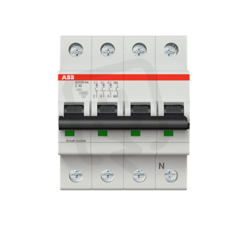 ABB S203M-C40NA jistič 3F odpojení N vodiče (3+NA) 40 A char. C 10kA