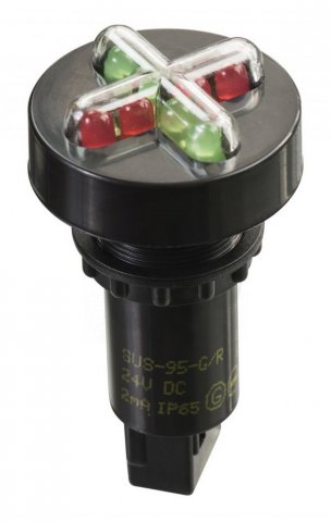 Ukazatel stavu SUS-95 G/W 230AC d22mm ELECO 215126