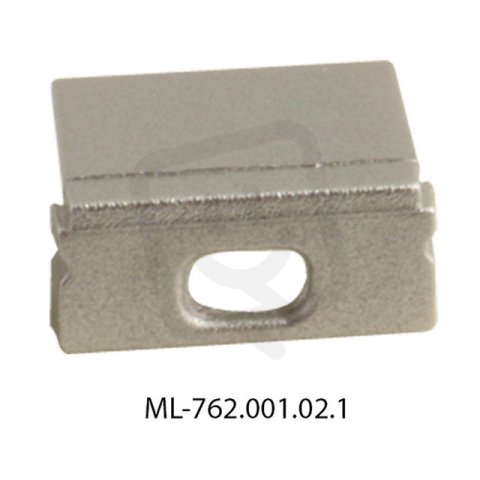 Koncovka pro PG s otvorem, stříbrná barva, 1 ks MCLED ML-762.001.02.1