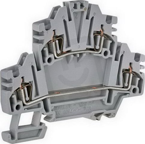 Dvoupatrová pružinová svorka ESP2-HMD.1, 500V, 1,5mm2, šedá ETI 003903183