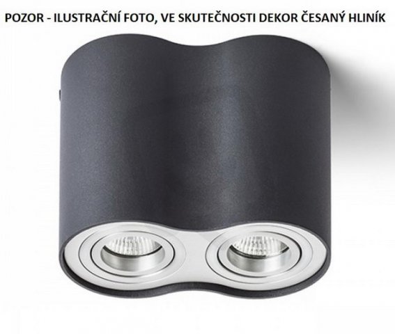 MILANO II stropní česaný hliník 230V GU10 2x35W RENDL R12684