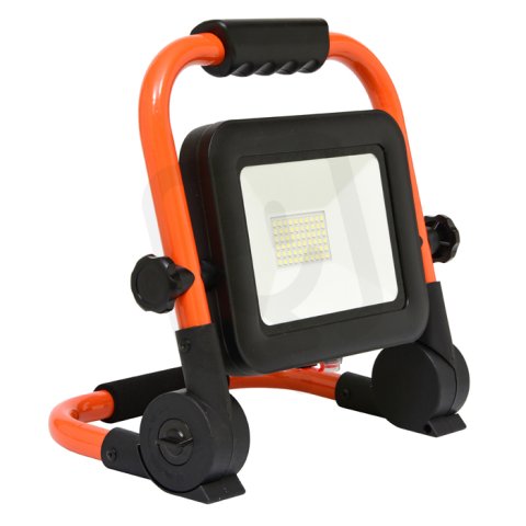 LED reflektor WORK AKU,20W,4000K,3,7V/9,6Ah,IP65,oranž ECOLITE RMLED-20W/ORA/AKU