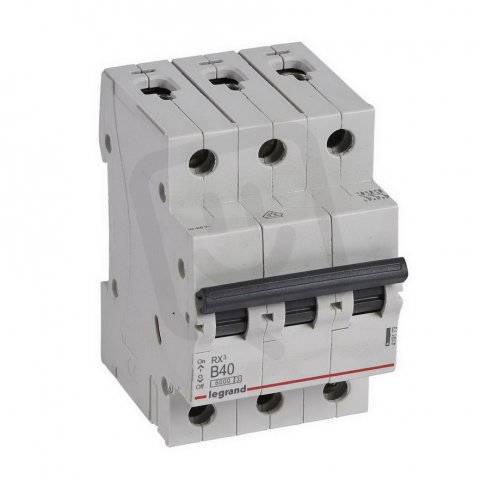 RX3 JISTIČ, 3 PÓLOVÝ, CHAR. B, 40A 6000A LEGRAND 419173