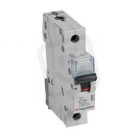 TX3 JISTIČ, 1 PÓLOVÝ, CHAR. C, 25A 6000A LEGRAND 403436