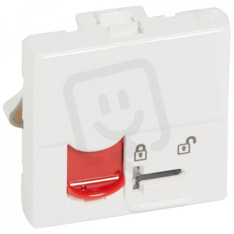 MOSAIC DATOVÁ ZÁSUVKA RJ45 UZAMYKATELNÁ FTP CAT.5E 2MODULOVÝ ČERVENÁ LEGRAND