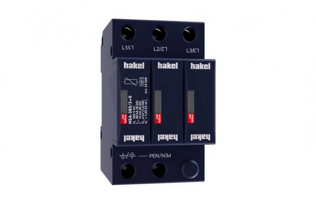 Svodič rázového přepětí HSA-385/3+0 SPD typ 2+3 HAKEL 24560