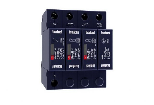 Svodič rázového přepětí HSA-600/3+1 M SPD typ 2+3 HAKEL 27554