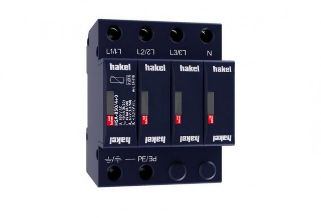 Svodič rázového přepětí HSA-850/4+0 SPD typ 2+3 HAKEL 24618