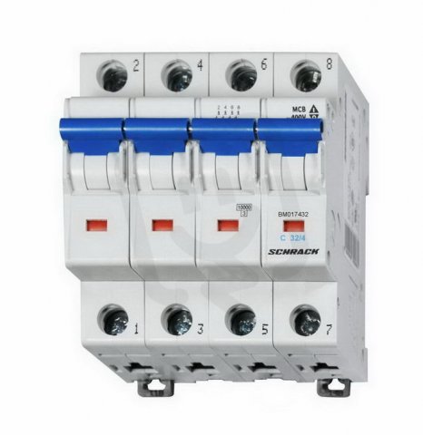 Instalační jistič 10 kA, C 32A, 4P SCHRACK BM017432--