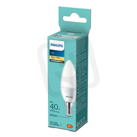 Philips LED žárovka 40W B35 E14 WW FR ND 1PF/6