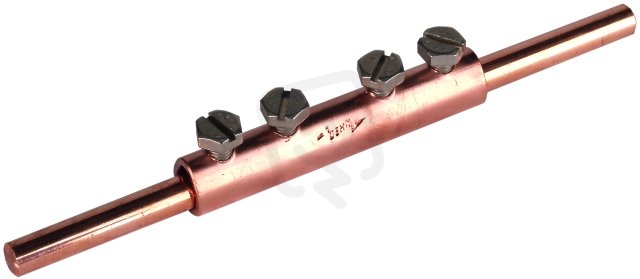 Válcová spojka, Cu, pro prům. 8mm se čtyřmi šrouby M6x8mm DEHN 385207
