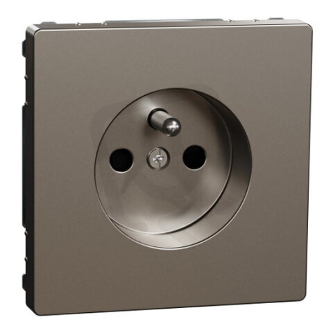 Zásuvka Merten D-Life 250V/16A bezšroubová Stainless Steel MTN2500-6036