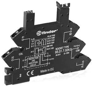 Finder 935100240 Patice, DIN, 34, 1P, 12-24V AC/DC, BO, Č, BS