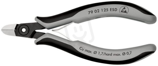 Přesné boční štípací kleště na elektroniku ESD 125 mm KNIPEX 79 02 125 ESDSB