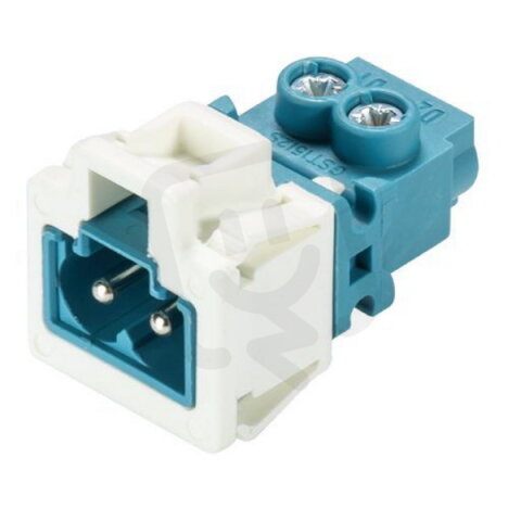 vidlice vestavná, 2-pól, gesis mini, barva modrá, code 2 WIELAND 91.922.9453.0