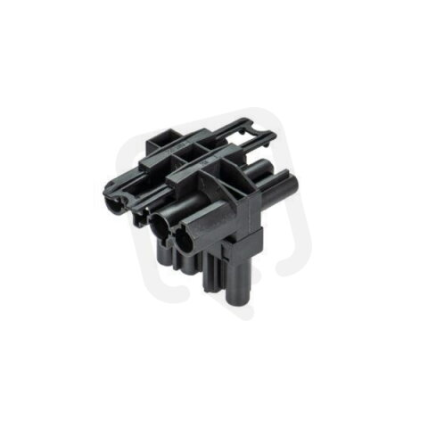 rozvodný blok T, 4-pól, gesis, černý WIELAND 92.040.1053.1