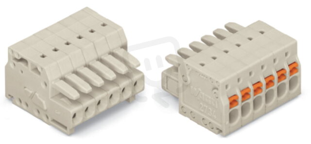 Pružinová svorka Push-in CAGE CLAMP světle šedá 1,5mm2 14pól. WAGO 2734-114