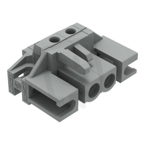 Pružinová svorkovnice THT úhlová 5 mm šedá 2pól. WAGO 232-232/047-000
