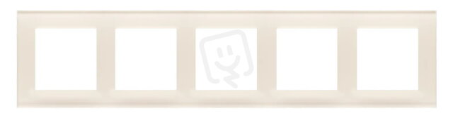Rámeček 5 násobný, skleněný krémové matné sklo KONTAKT SIMON TRN5/171