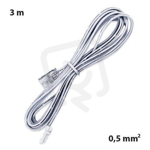 Připojovací konektor LED pásku šíře 10mm, 3m, bílý 12-24V max.3A ML-112.619.88.0