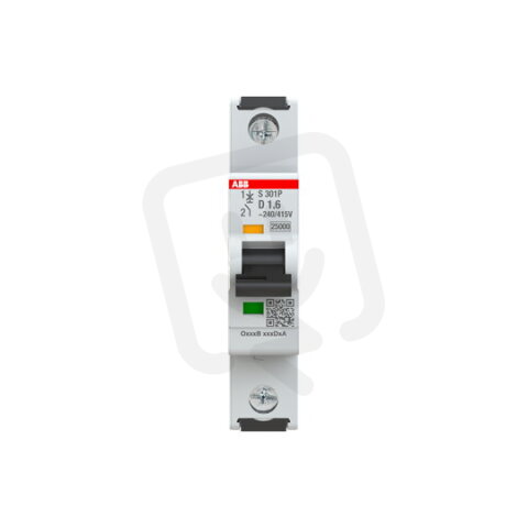 S301P-D1,6 1 fázový jistič 1.6 A char. D 25kA ABB 2CDS381001R0971